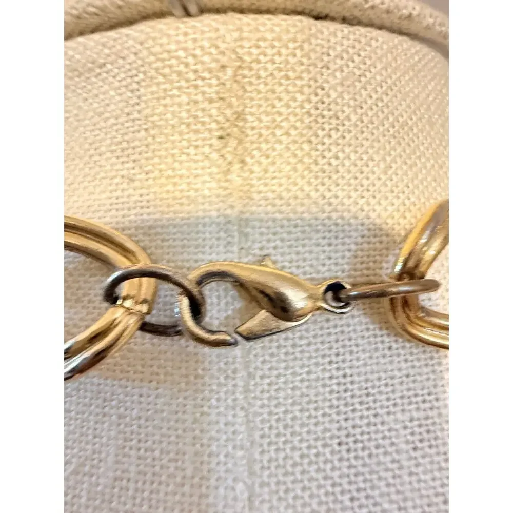 Vintage Gold Tone Oval Link Chain Necklace 30”